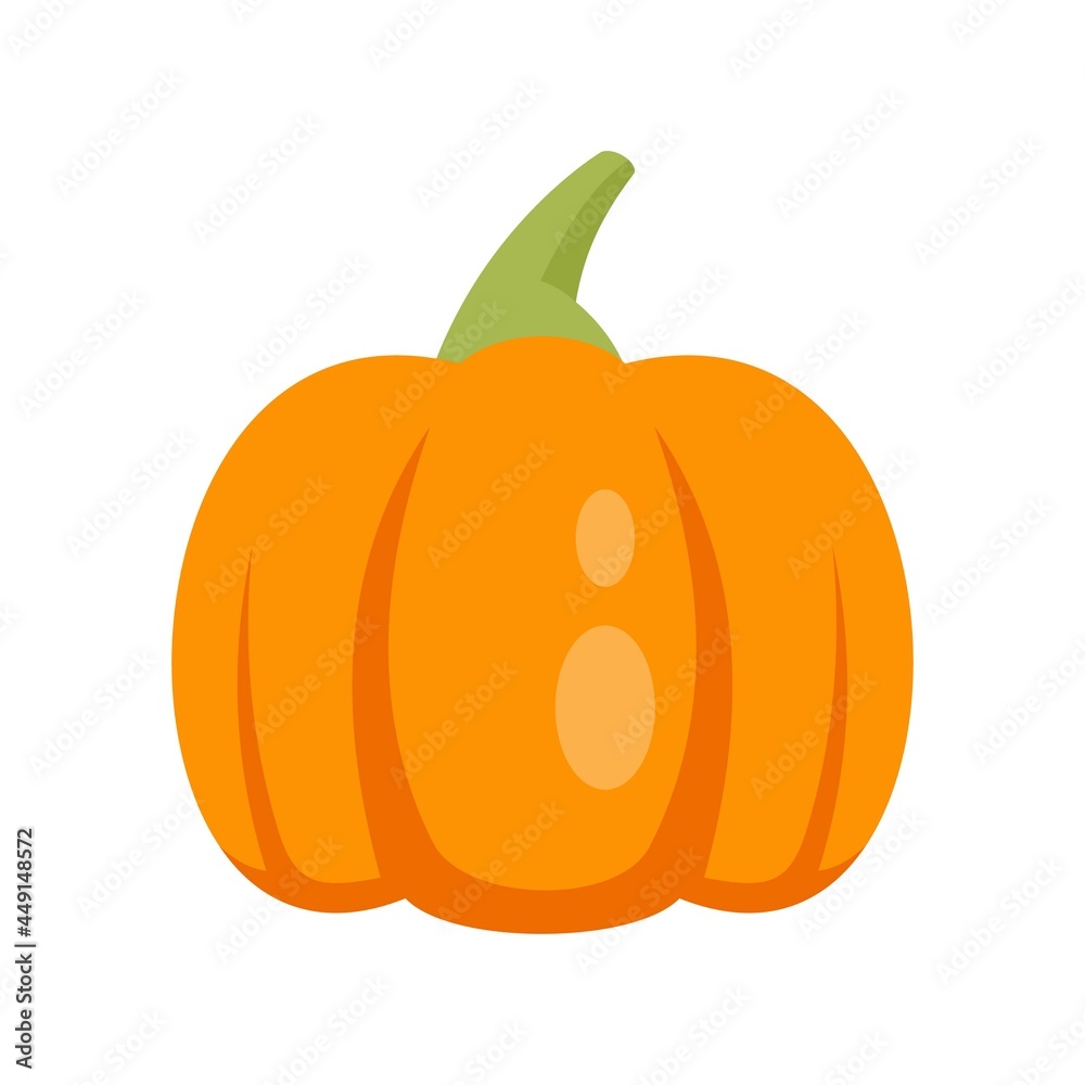 Farm pumpkin icon flat isolated vector Farm pumpkin icon flat isolated vector