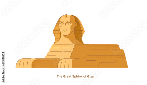 The Egyptian Sphinx. Vector illustration.