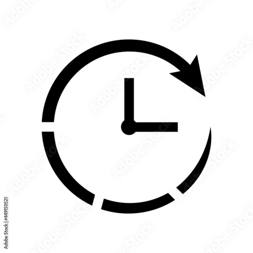Time and clock icon. Time management and deadline alarm icon.