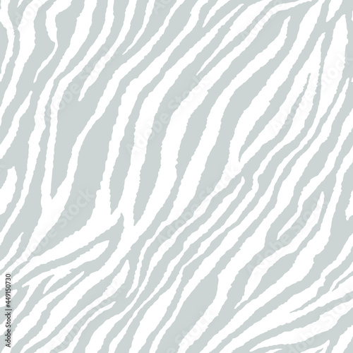 Abstract Hand Drawing Seamless Diagonal Zebra Tiger Stripes Vector Pattern
