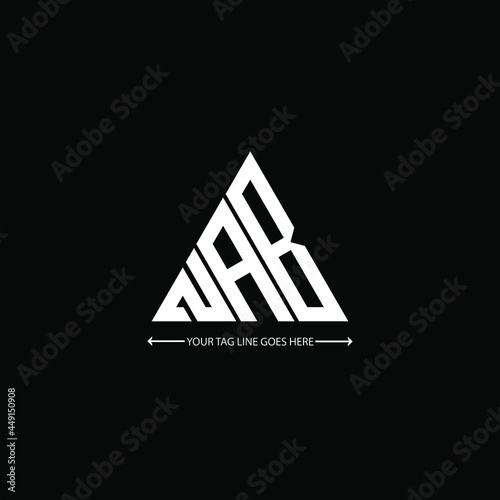 NAB letter logo creative design. NAB unique design
