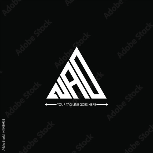 NAD letter logo creative design. NAD unique design