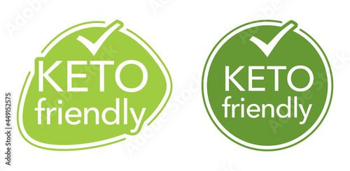 Keto friendly sticker for low-carbohydrate foods