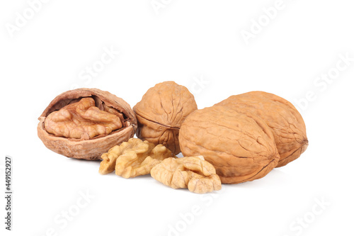 Walnuts isolated on a white background