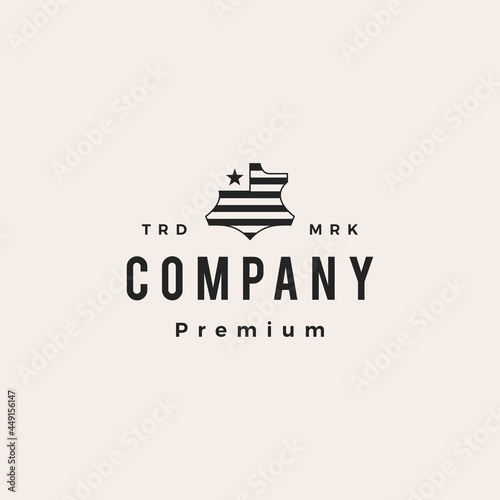 american leather genuine synthetic hipster vintage logo vector icon illustration