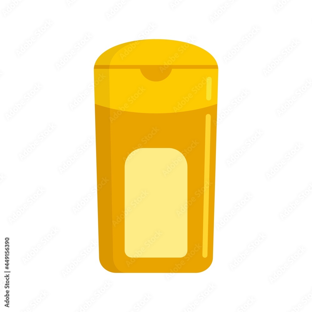 Sunscreen cream bottle icon flat isolated vector Sunscreen cream bottle icon flat isolated vector