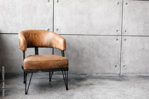 Room decor in retro style with retro furniture