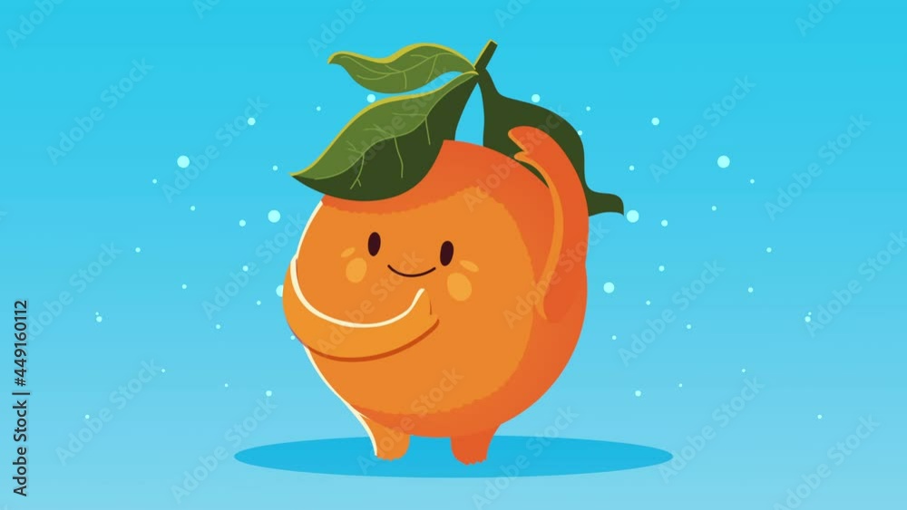 orange fruit character animation orange fruit character animation