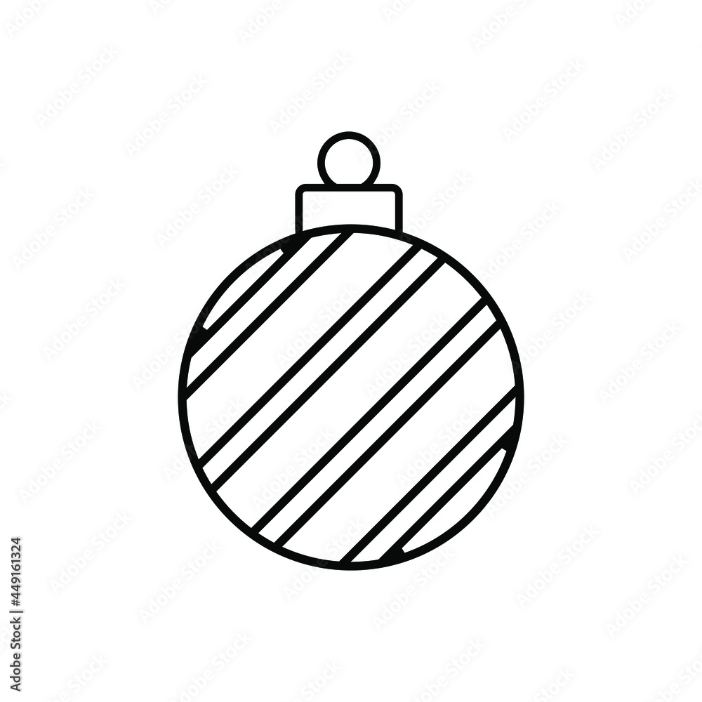 Christmas tree ball icon vector set. Christmas toy illustration sign collection. New year symbol or logo. Christmas tree ball icon vector set. Christmas toy illustration sign collection. New year symbol or logo.