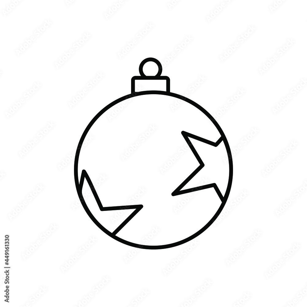 Christmas tree ball icon vector set. Christmas toy illustration sign collection. New year symbol or logo. Christmas tree ball icon vector set. Christmas toy illustration sign collection. New year symbol or logo.