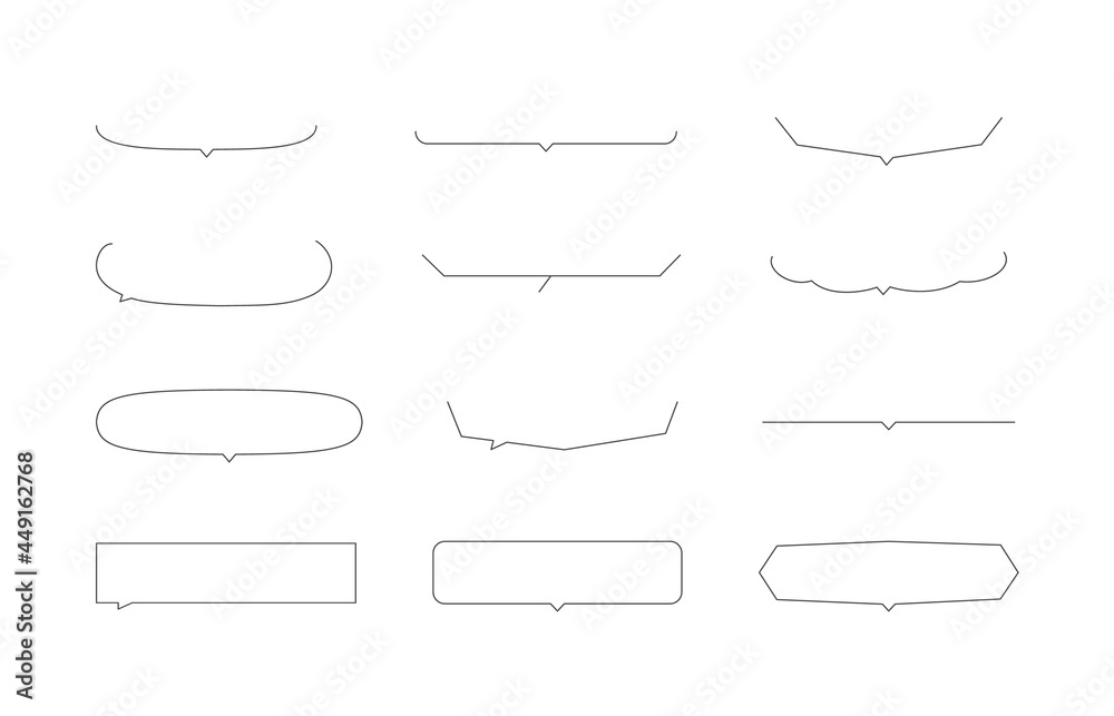 シンプルな吹き出しイラストセット Stock Vector Adobe Stock