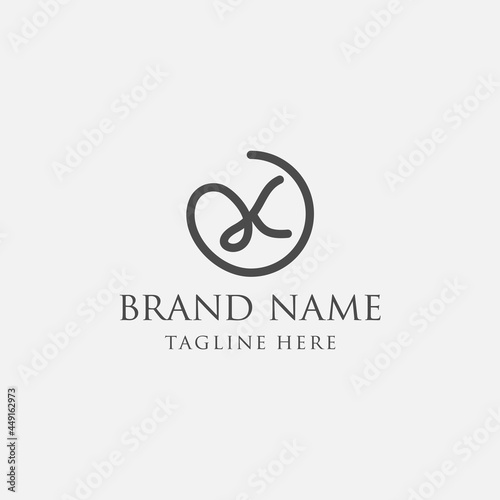 letter K logo design template elements
