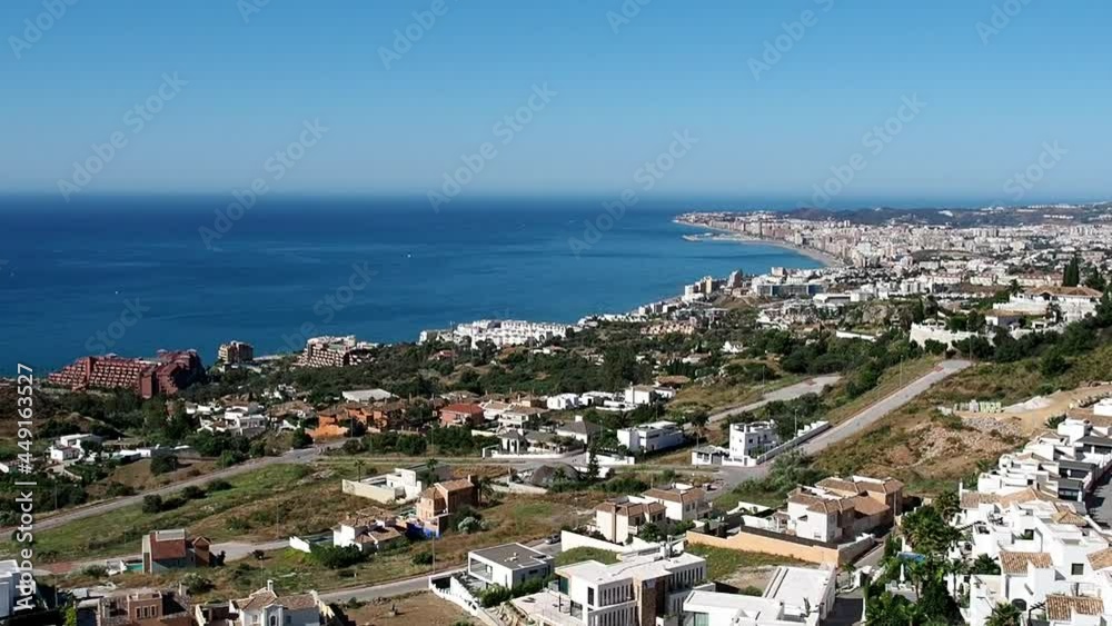 Aereal view of the city of Fuengirola next to the mediterranean sea, Costa del sol Malaga, Spain Aereal view of the city of Fuengirola next to the mediterranean sea, Costa del sol Malaga, Spain