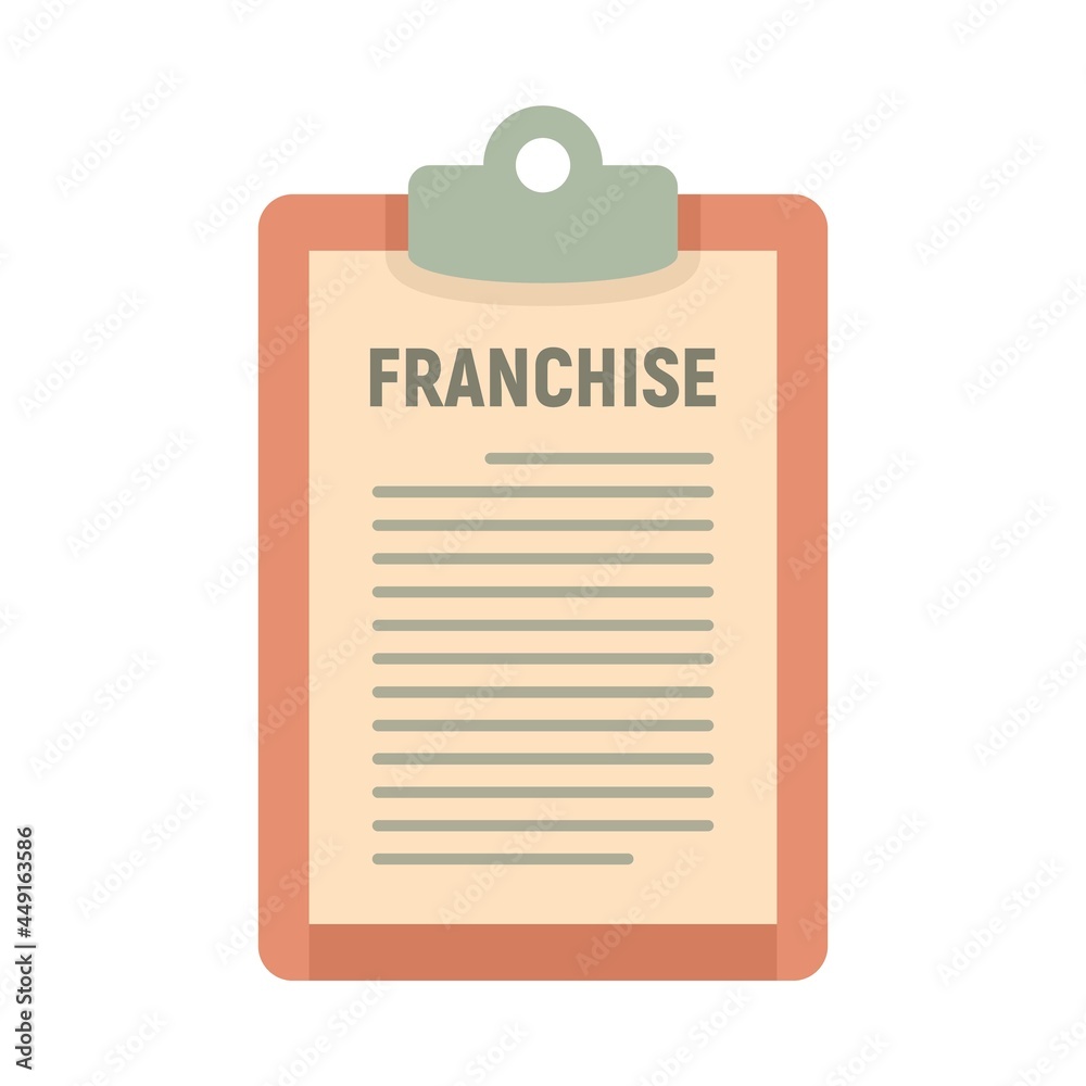 Franchise description icon flat isolated vector Franchise description icon flat isolated vector