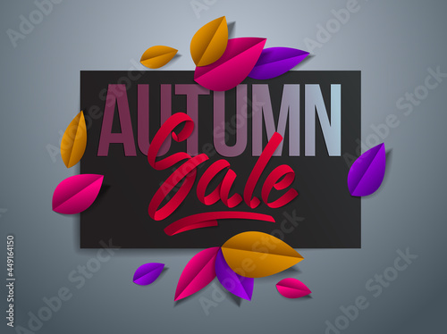 Autumn sale flyer template ...