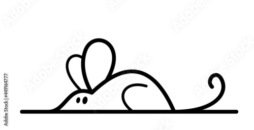 Little mouse flat style car...