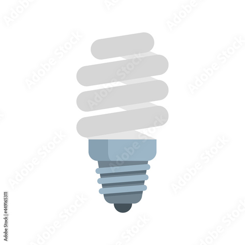 Led bulb icon flat isolated vector