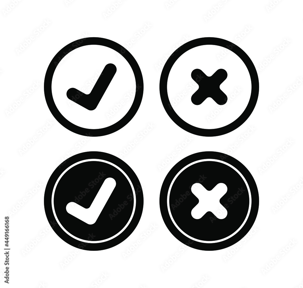 tick and cross tick and cross