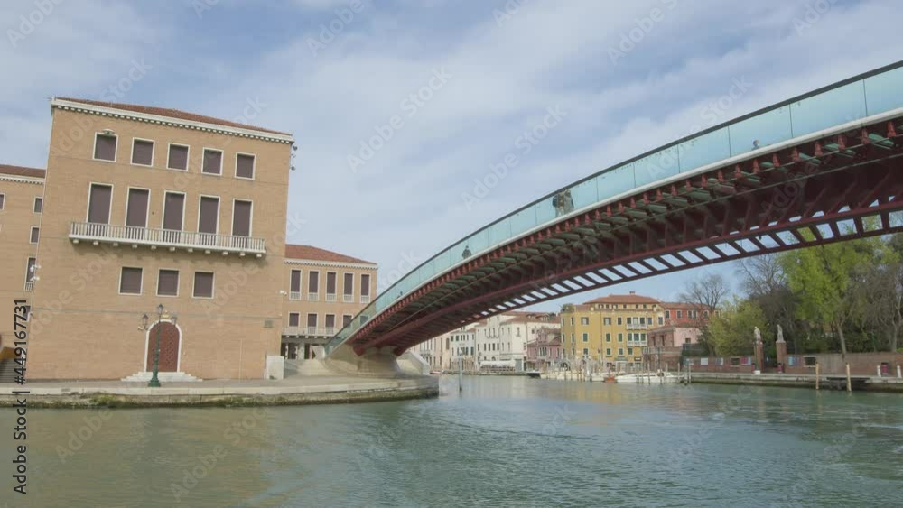 View from below of the Constitution Bridge, locally called Ponte di Calatrava View from below of the Constitution Bridge, locally called Ponte di Calatrava
