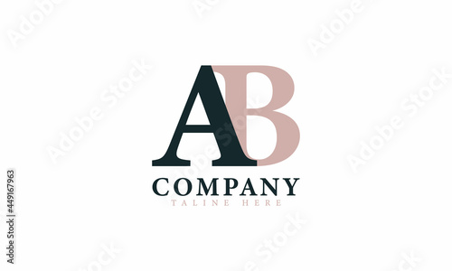 AB Luxury logo template design vector illustration.