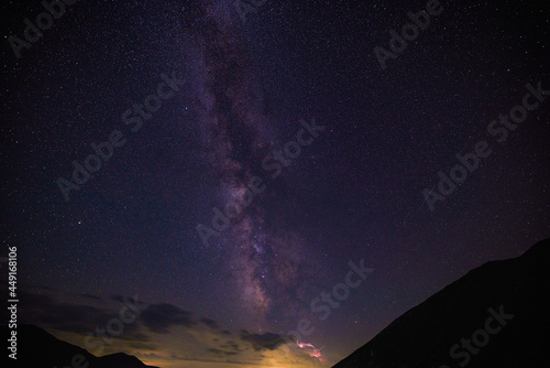 landscape with the Milky Way in the Fagaras Mountains Romania © czamfir