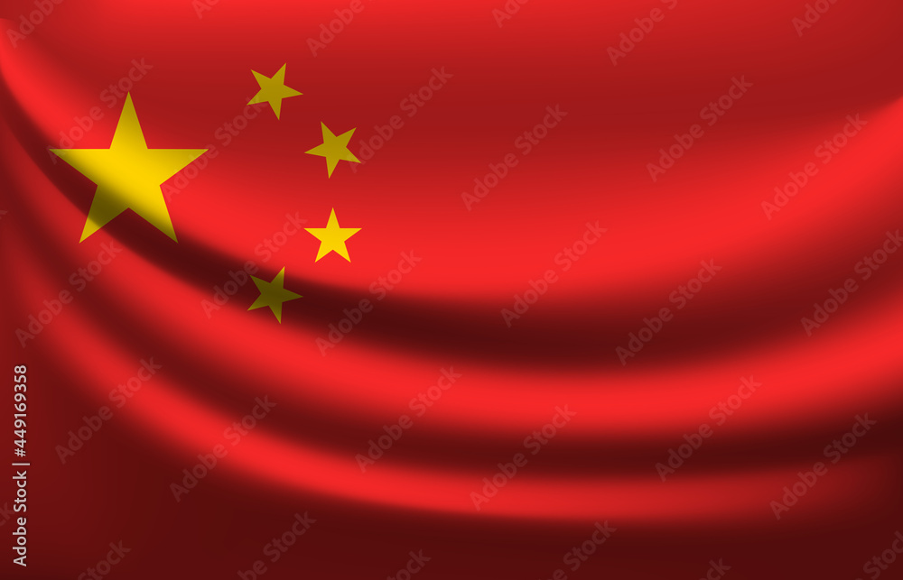 Waving flag of China