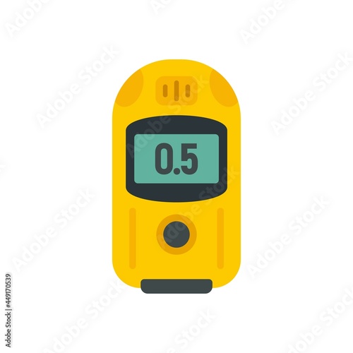 Digital dosimeter icon flat isolated vector
