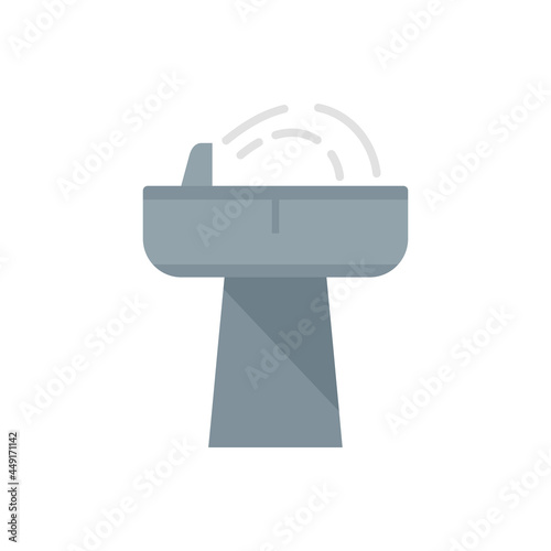 Drinking fountain icon flat isolated vector