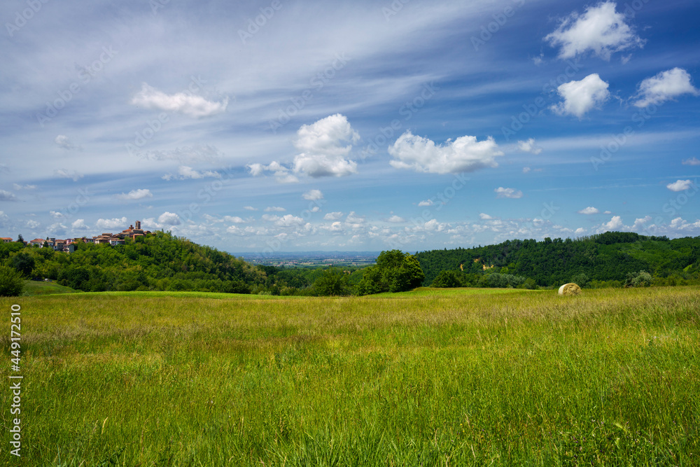 Landscape on the Tortona hills at springtime.