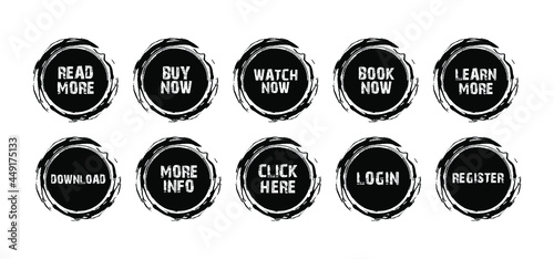 set of buttons web on white background