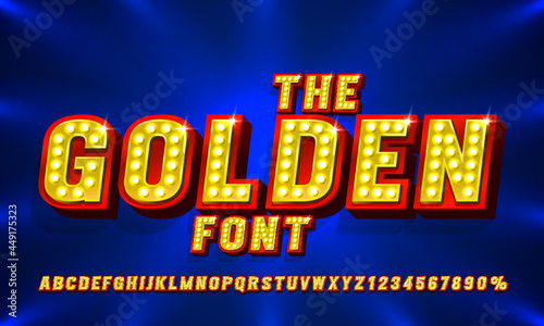 Show font set collection, letters and numbers symbol. Vector
