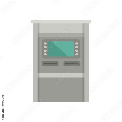 Atm terminal icon flat isolated vector