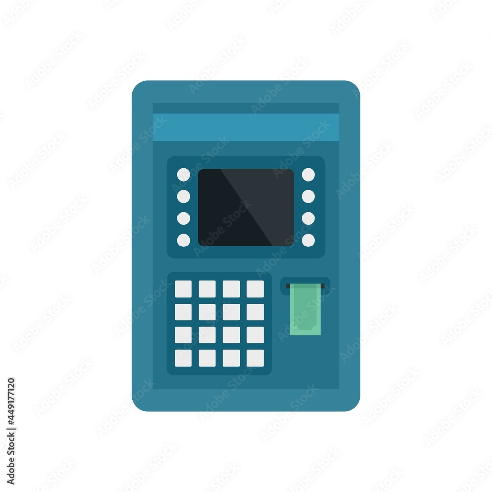 Atm pin code icon flat isolated vector Atm pin code icon flat isolated vector