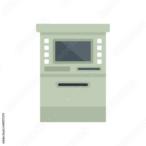 Atm cashpoint icon flat isolated vector