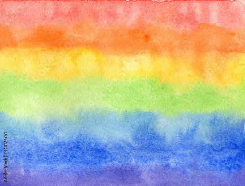 Rainbow watercolor background. Substrate for your design. A simple bright spot.