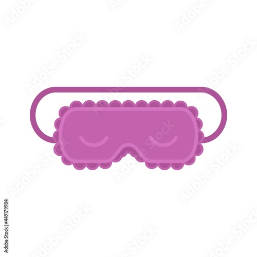 Sleeping mask icon flat isolated vector