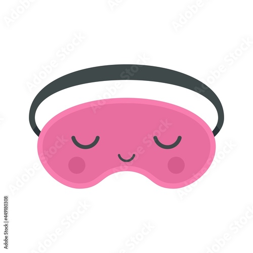 Rest sleeping mask icon flat isolated vector