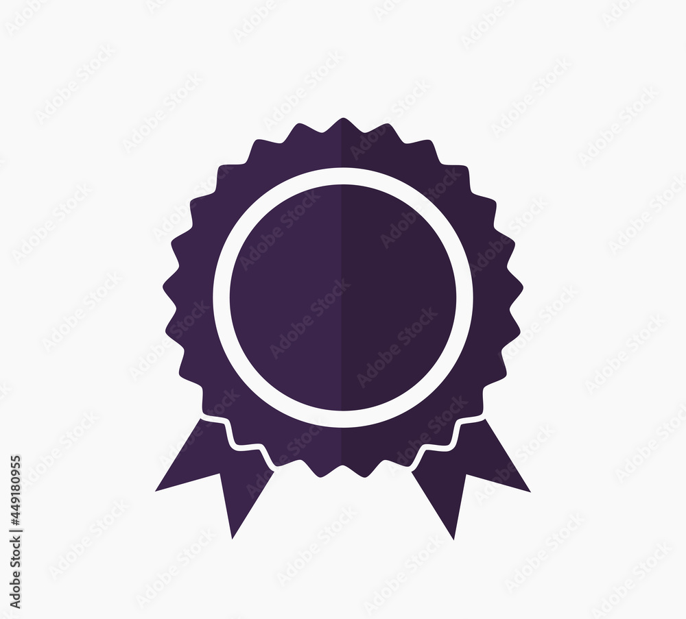 Badge flat design icon. Award template.