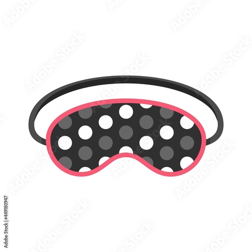 Party sleeping mask icon flat isolated vector