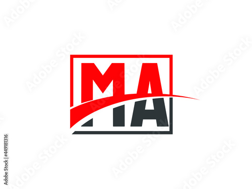 M A, MA Letter Logo Design