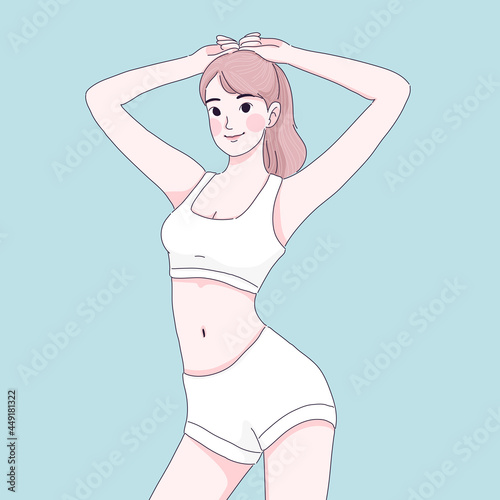 healthy girl illustration