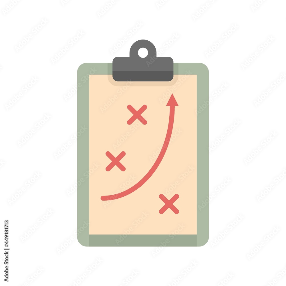 Tactical clipboard icon flat isolated vector Tactical clipboard icon flat isolated vector