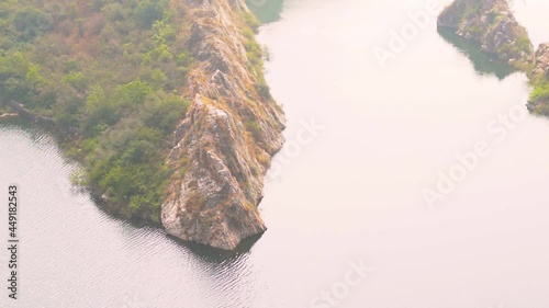 View of the Bahubali Hills near Lake Badi at Udaipur, Rajasthan, India photo