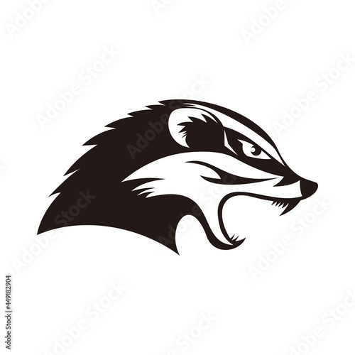 badger head logo design template © MD_01