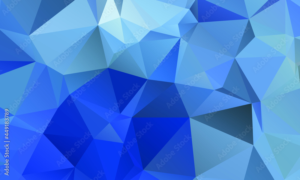 Blue Abstract Color Polygon Background Design, Abstract Geometric Origami Style With Gradient