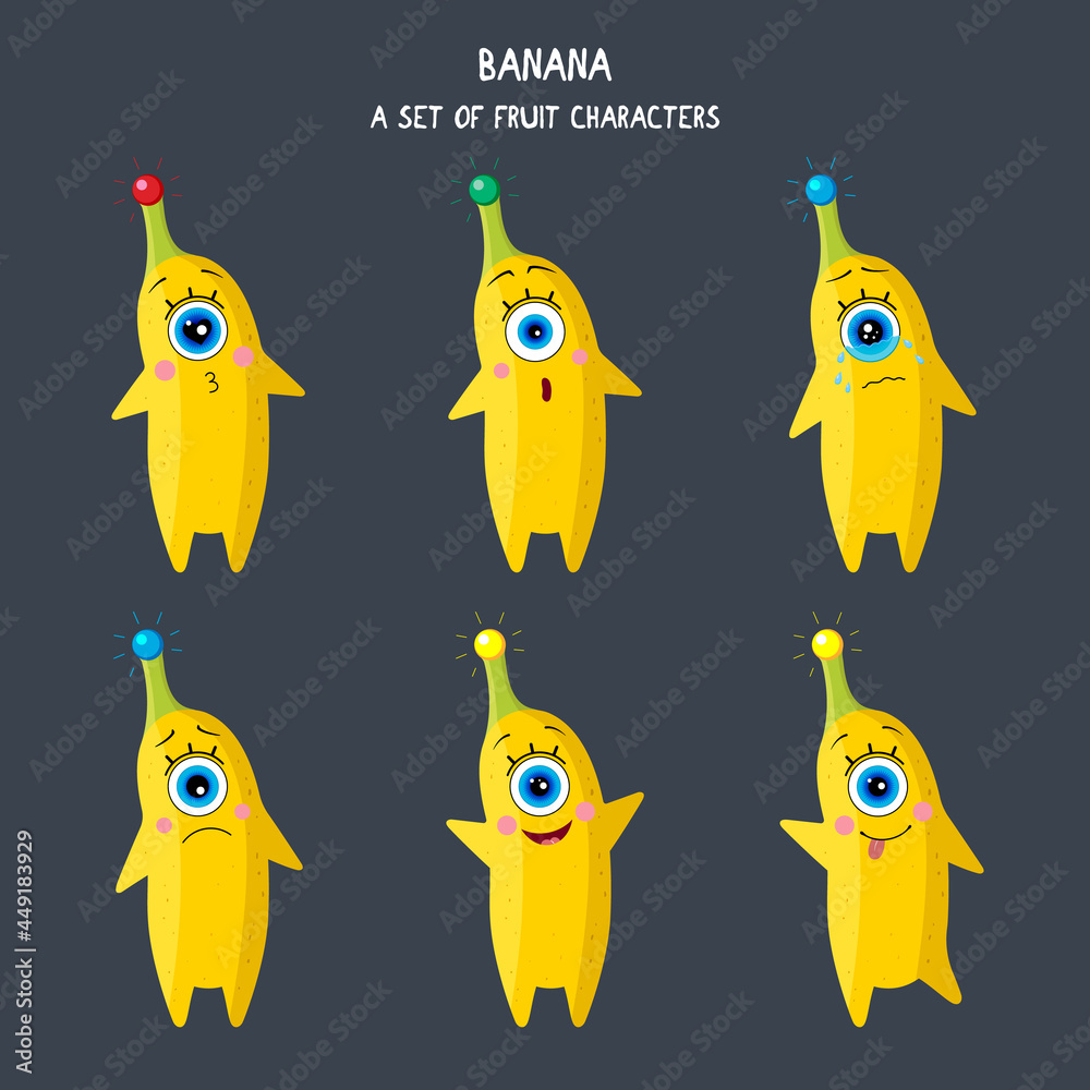 Banana one-eyed character Banana one-eyed character