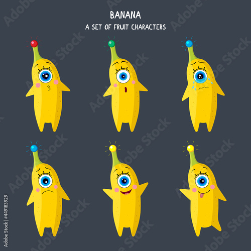 Banana one-eyed character © Tatyana Antipova