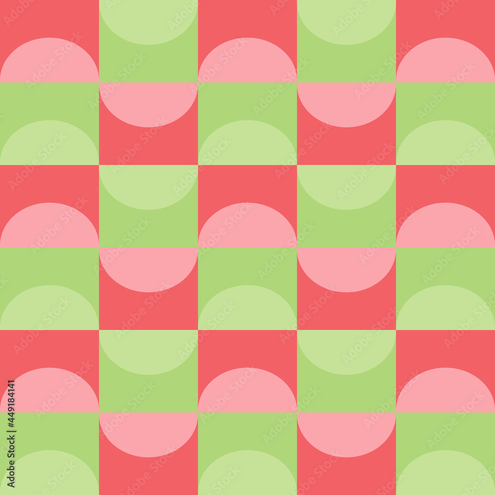 The vector of the semicircle alternates between red and green. The vector of the semicircle alternates between red and green.