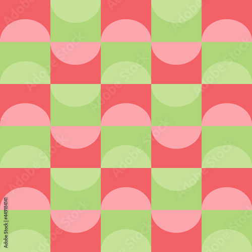 The vector of the semicircle alternates between red and green.