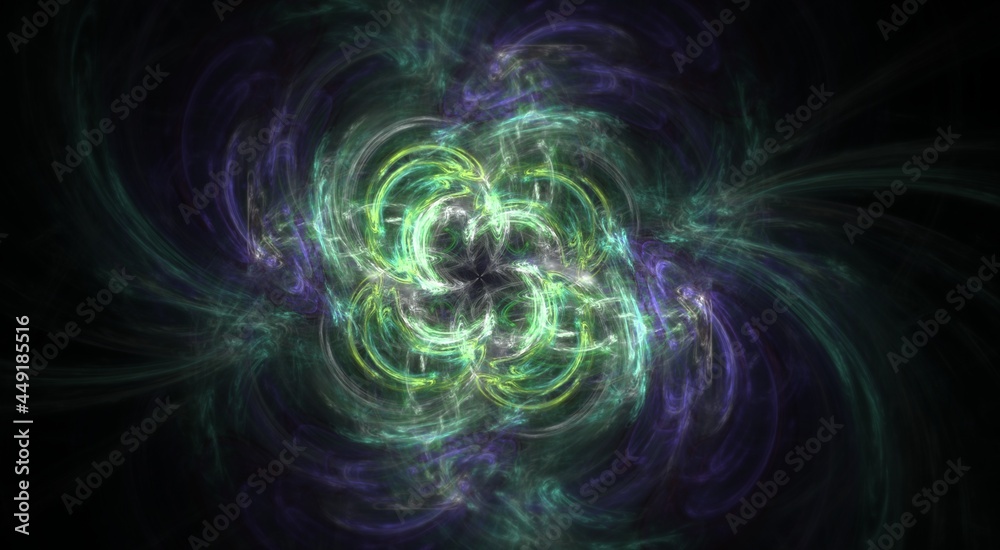 Dynamic Digital Fractal with energetic lines and smooth flowing pastel colors showing symmetry Dynamic Digital Fractal with energetic lines and smooth flowing pastel colors showing symmetry